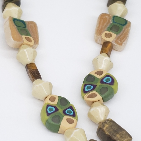 Boho 💥 Handmade beads on a handmade bead Necklace - Picture 5 of 8